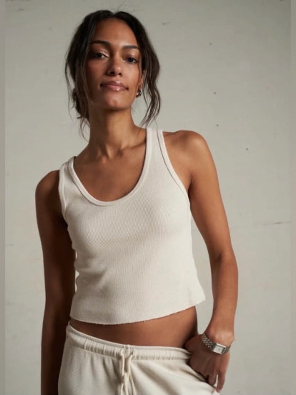Perfect WhiteTee brand Ribbed Tank Top Small NEW - Picture 1 of 5